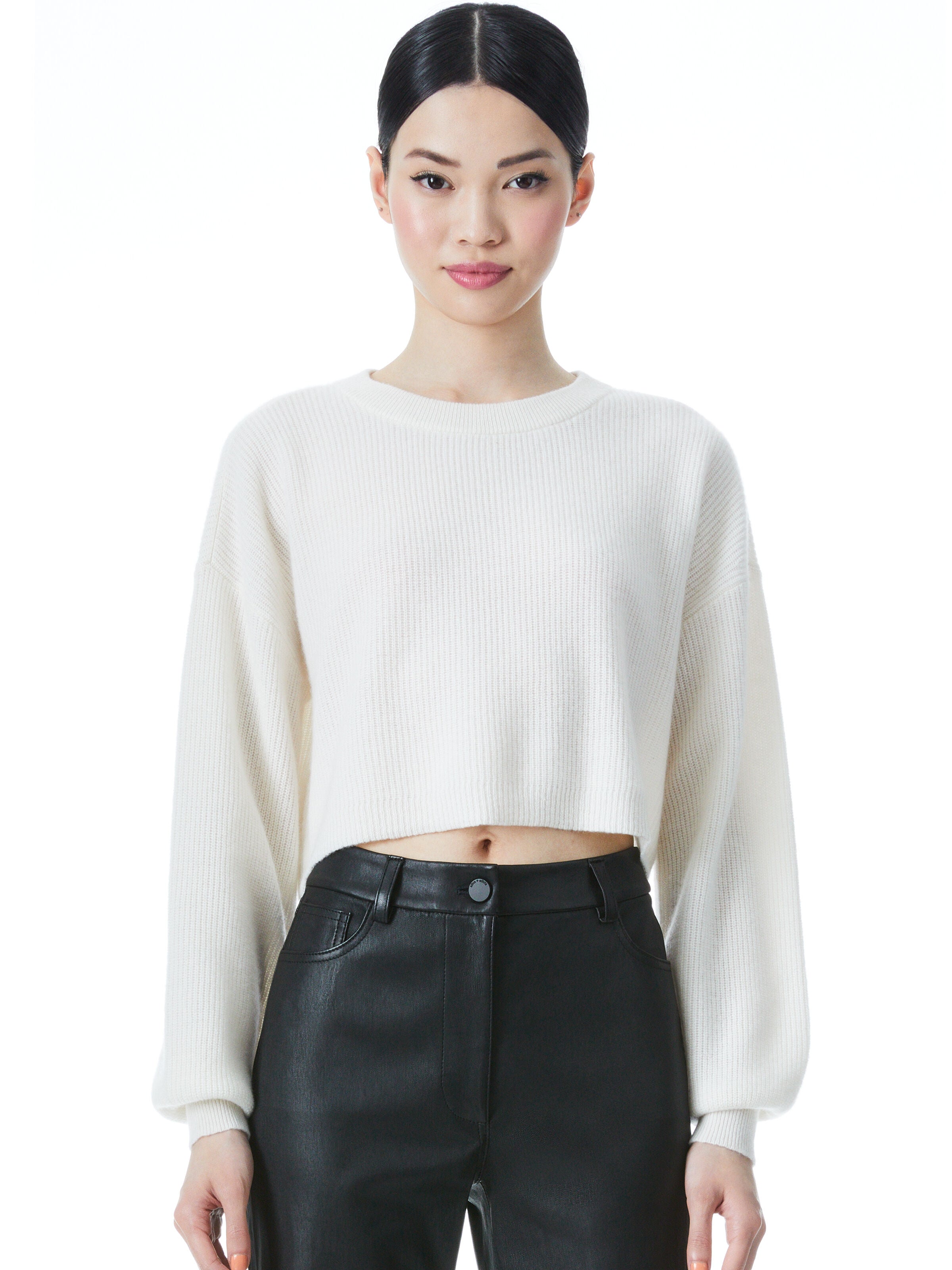 BRAD CREW NECK SWEATER-ALICE + OLIVIA