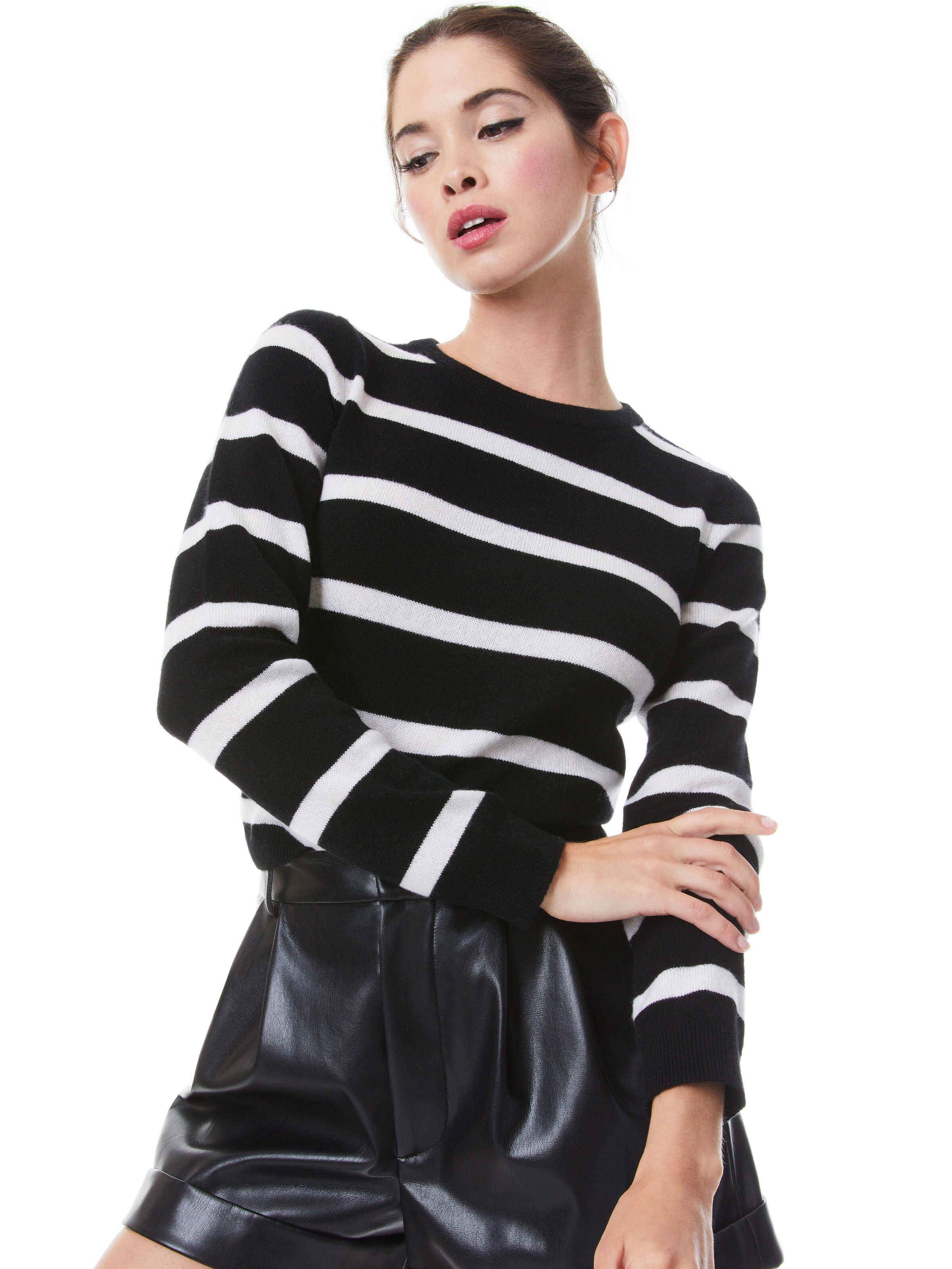 LUNA STRIPED CREWNECK
