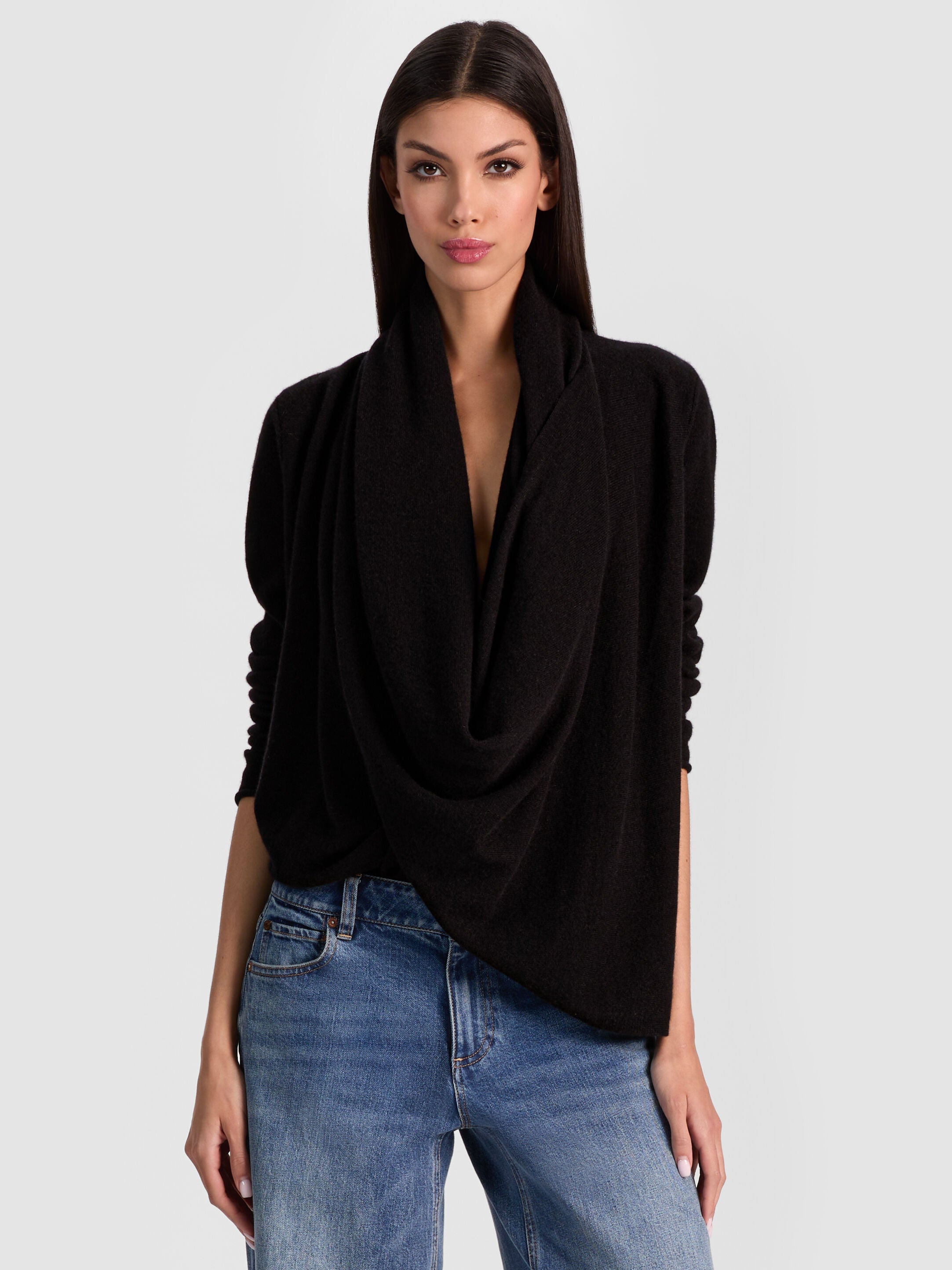 JULES CASHMERE DRAPED PULLOVER