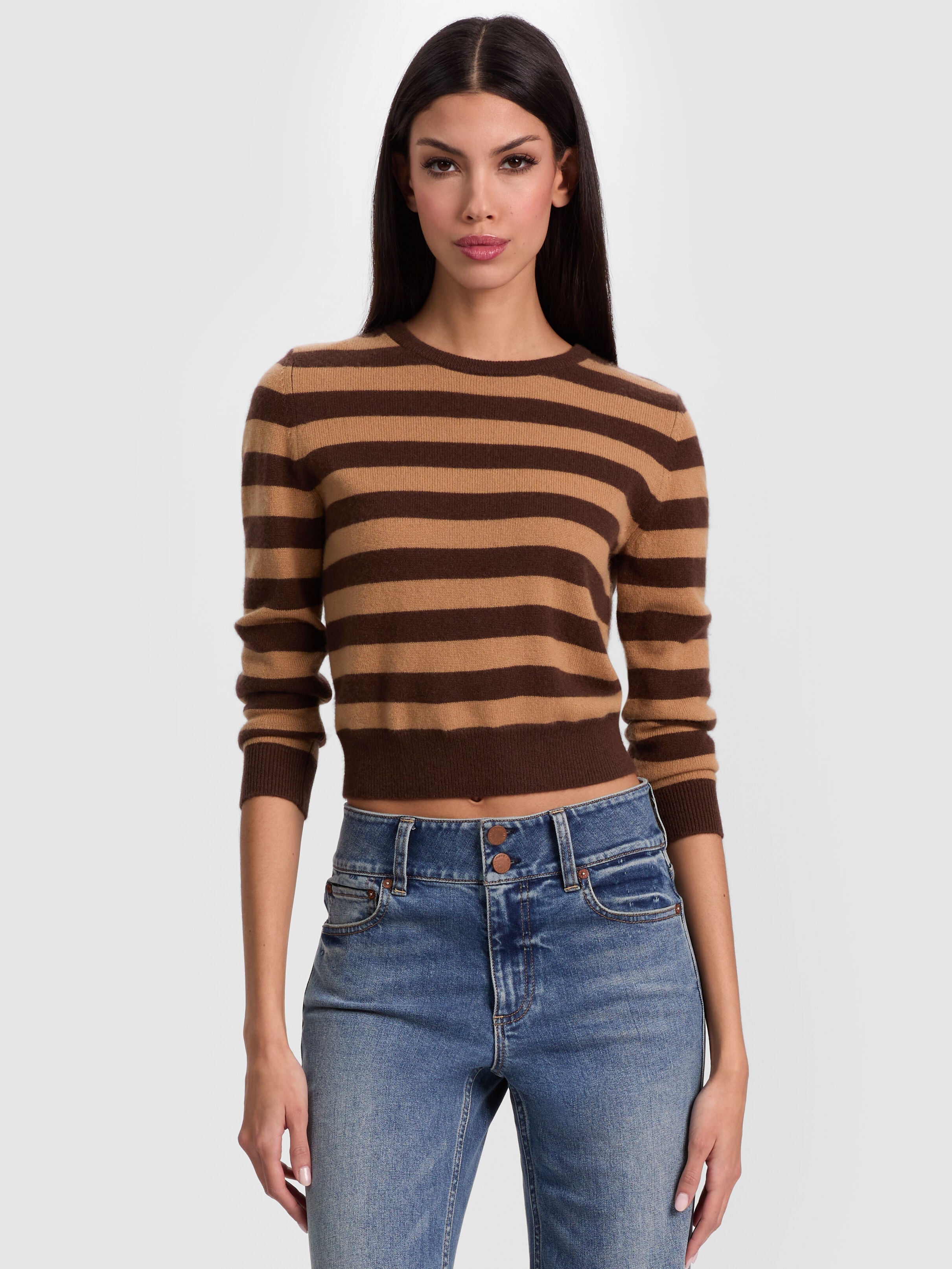 CAROLANN CASHMERE SHRUNKEN PULLOVER-ALICE + OLIVIA