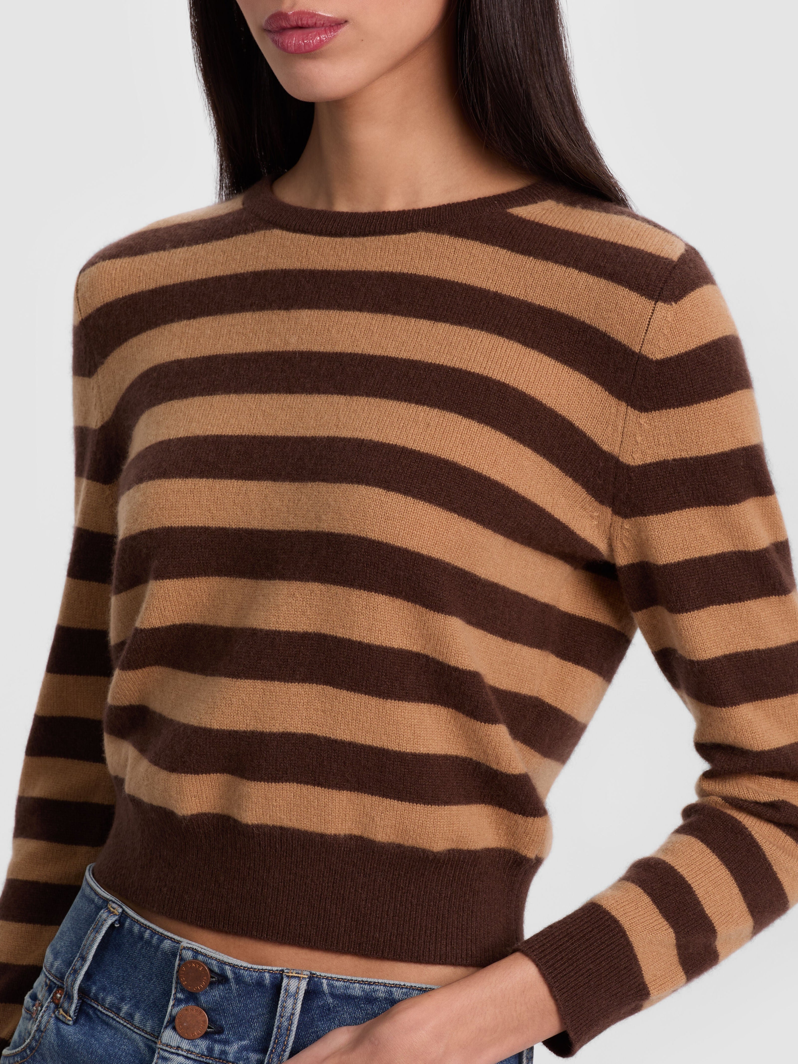 CAROLANN CASHMERE SHRUNKEN PULLOVER-ALICE + OLIVIA