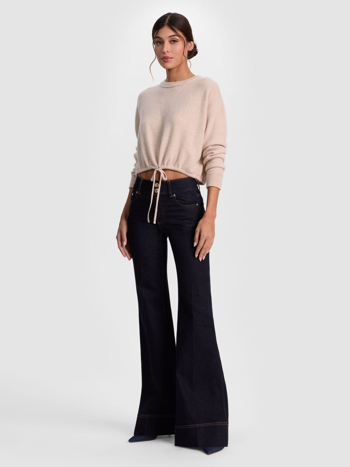 BERNETTA CROPPED CASHMERE PULLOVER-ALICE + OLIVIA
