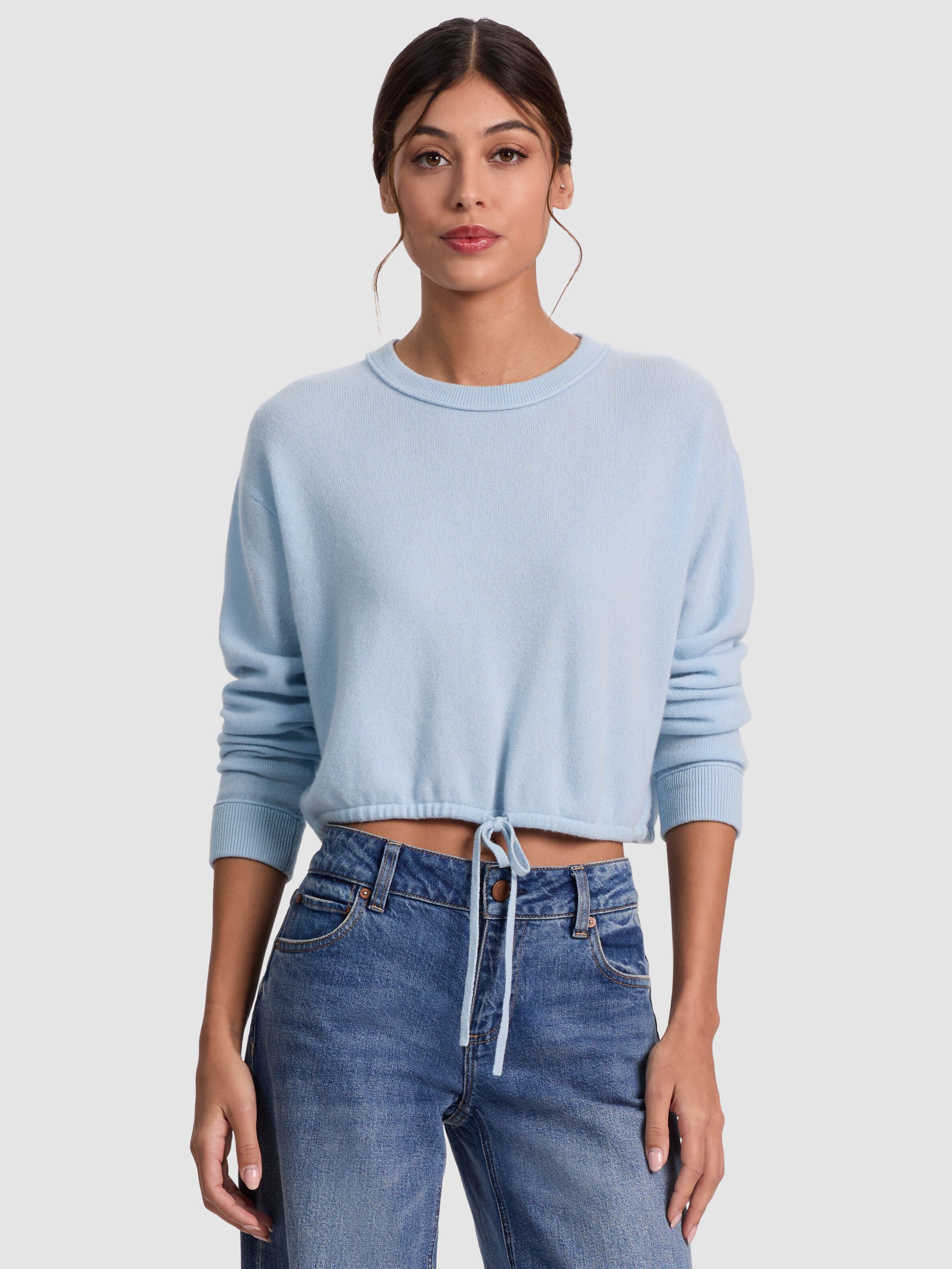 BERNETTA CROPPED CASHMERE PULLOVER-ALICE + OLIVIA