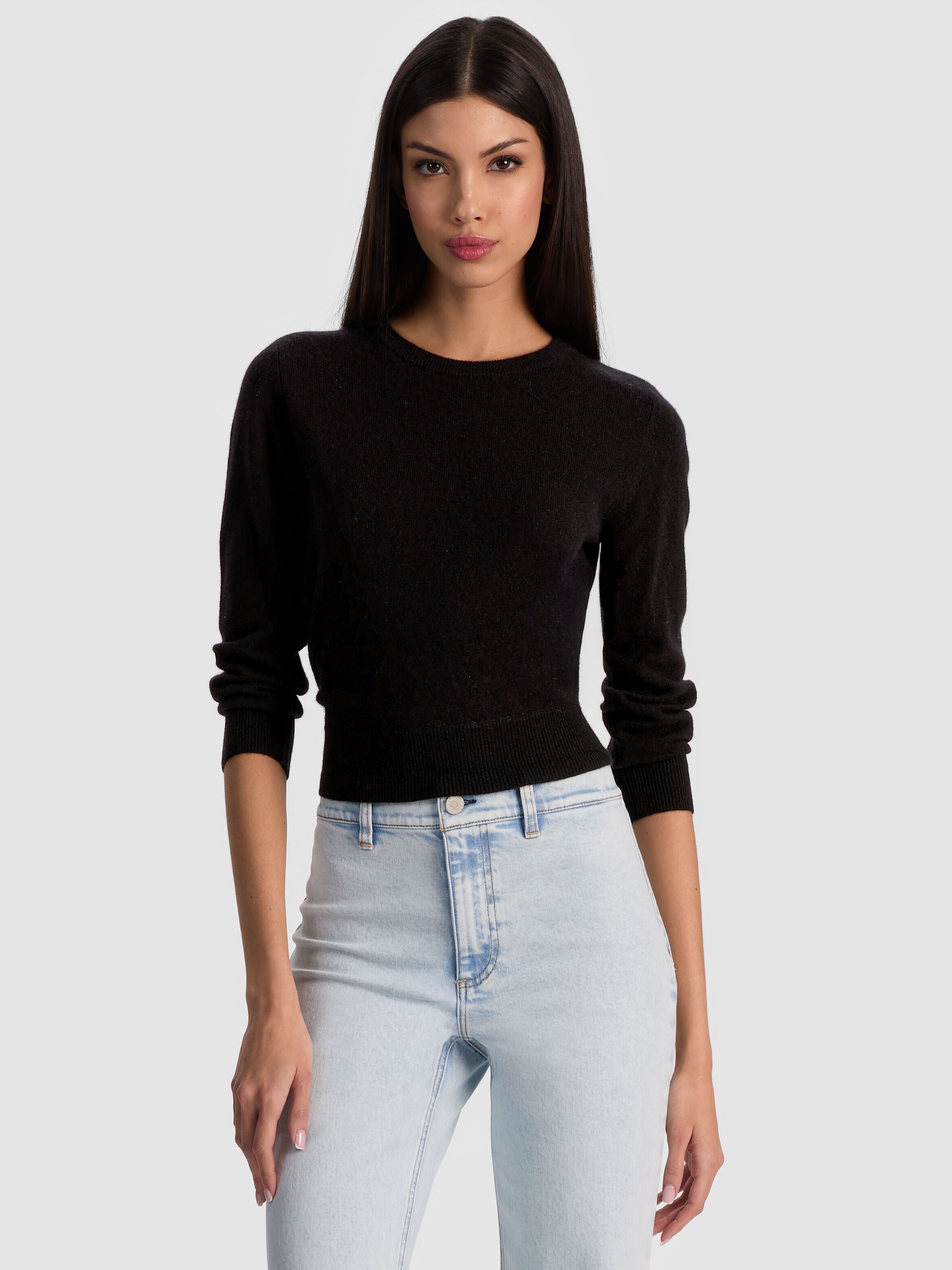 CAROLANN CASHMERE SHRUNKEN PULLOVER-ALICE + OLIVIA