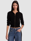 DOLLIE CASHMERE ZIP-UP HOODIE-ALICE + OLIVIA