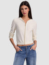 DOLLIE CASHMERE ZIP-UP HOODIE-ALICE + OLIVIA