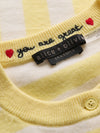 DOLLIE STRIPED CASHMERE CARDIGAN-BUTTER/ECRU-ALICE + OLIVIA