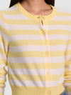 DOLLIE STRIPED CASHMERE CARDIGAN-BUTTER/ECRU-ALICE + OLIVIA