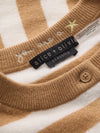 DOLLIE STRIPED CASHMERE CARDIGAN-PRALINE/ECRU-ALICE + OLIVIA