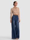 DOLLIE STRIPED CASHMERE CARDIGAN-PRALINE/ECRU-ALICE + OLIVIA