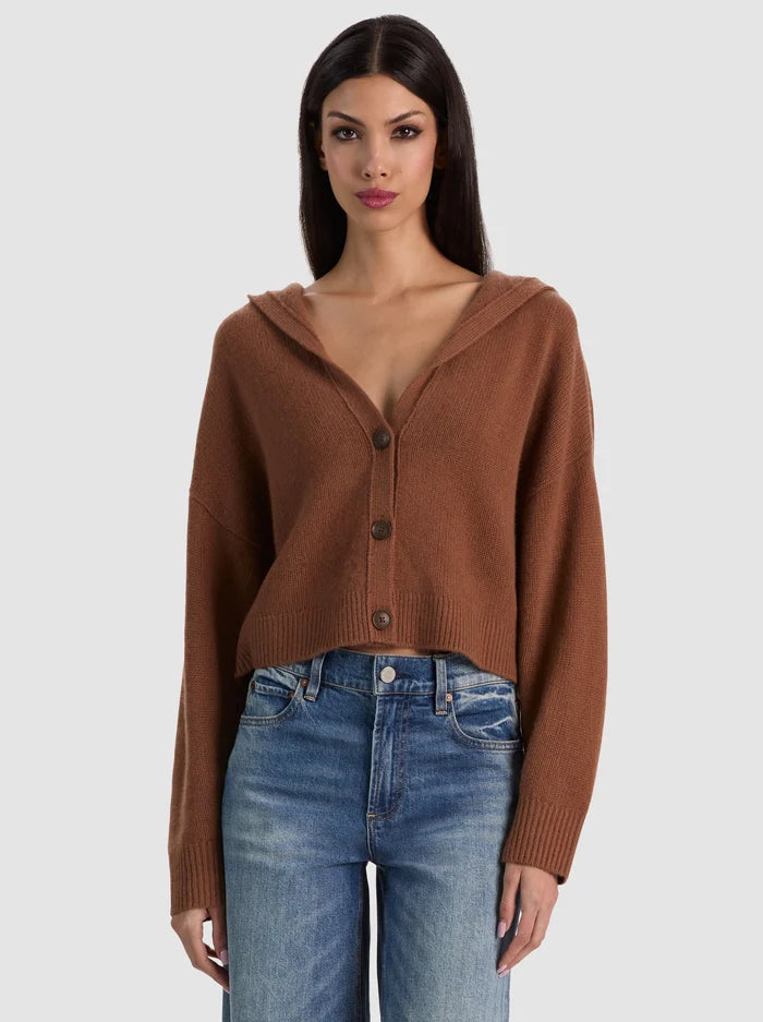 COREY HOODED CASHMERE CARDIGAN-ALICE + OLIVIA