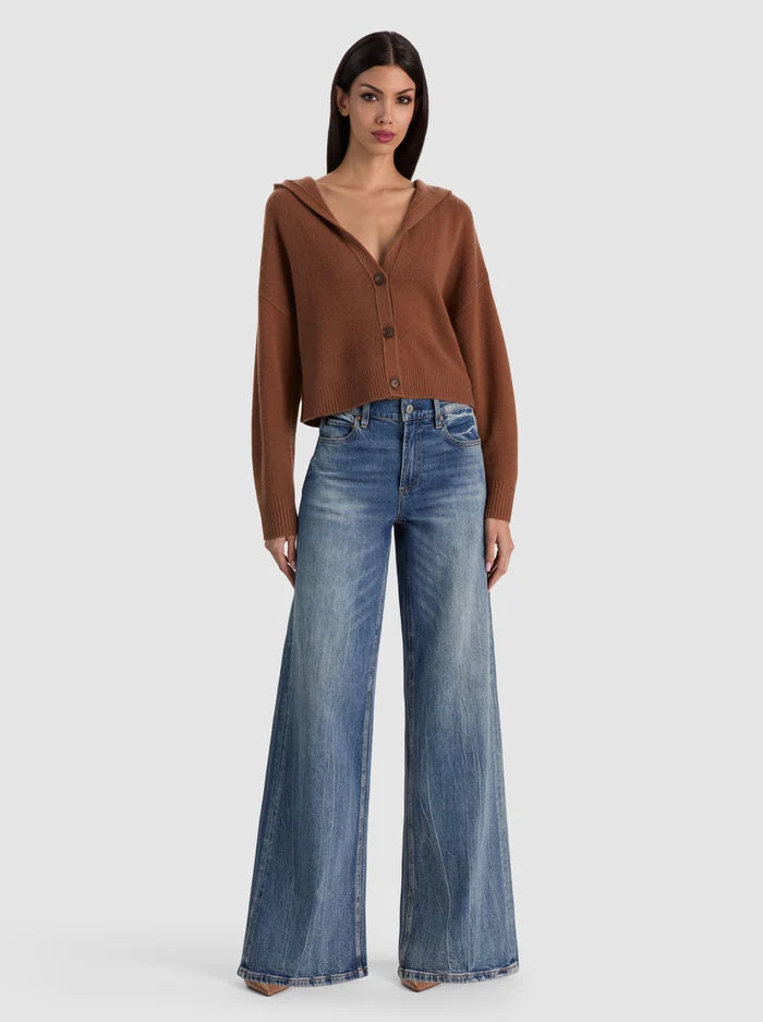COREY HOODED CASHMERE CARDIGAN-ALICE + OLIVIA
