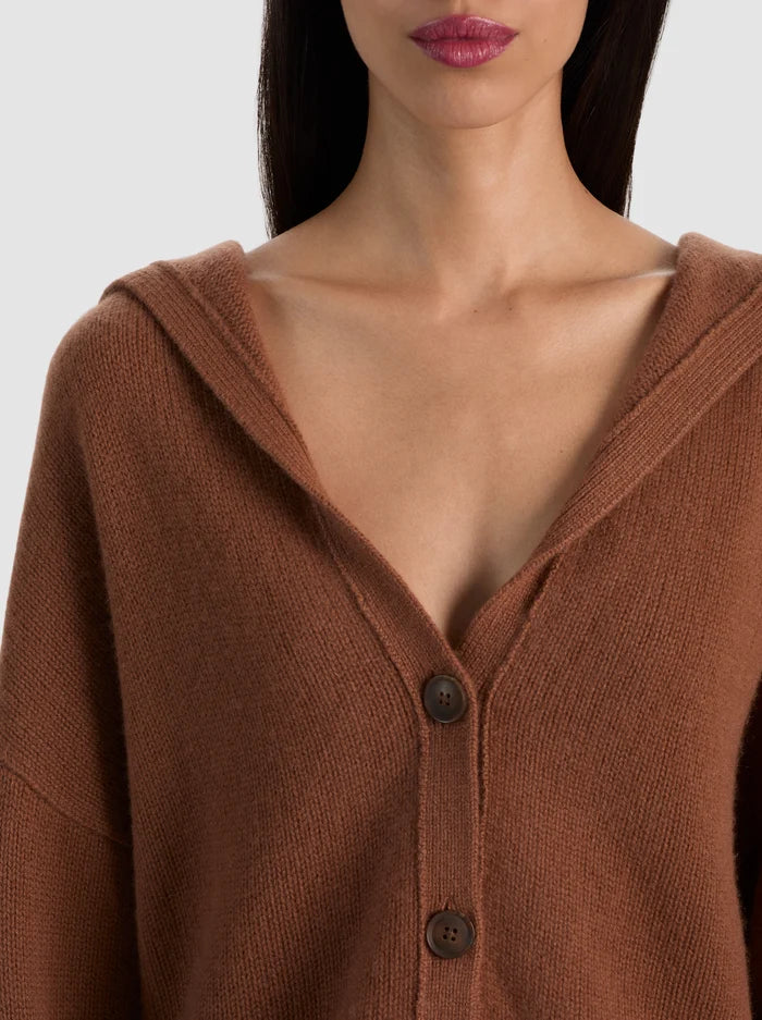 COREY HOODED CASHMERE CARDIGAN-ALICE + OLIVIA