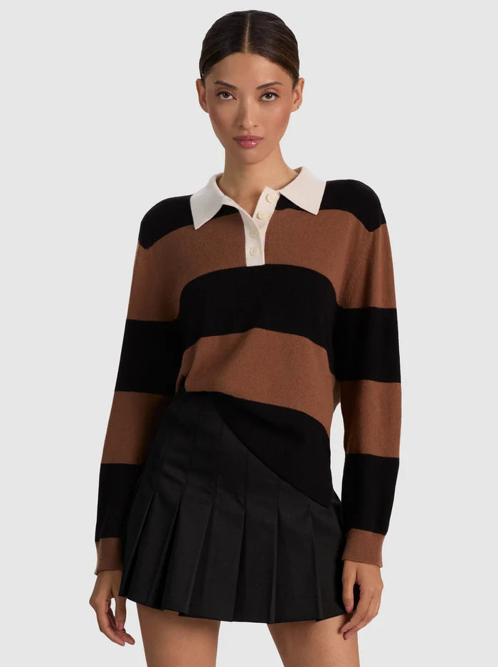 TILLIE CASHMERE POLO-ALICE + OLIVIA
