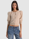 DOLLIE PUFF SLEEVE CARDIGAN-ALICE + OLIVIA