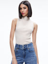 DARCEY TURTLENECK SWEATER TANK-ALMOND HEATHER-ALICE + OLIVIA
