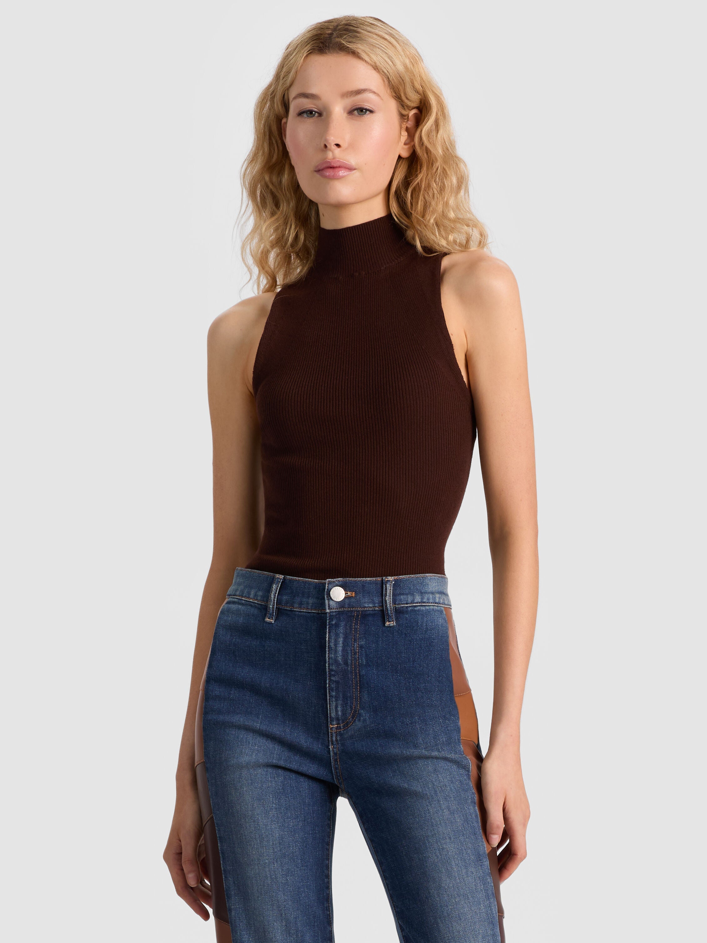 DARCEY KNIT TANK-Black-ALICE + OLIVIA