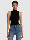 DARCEY WOOL SLEEVELESS TURTLENECK-ALICE + OLIVIA