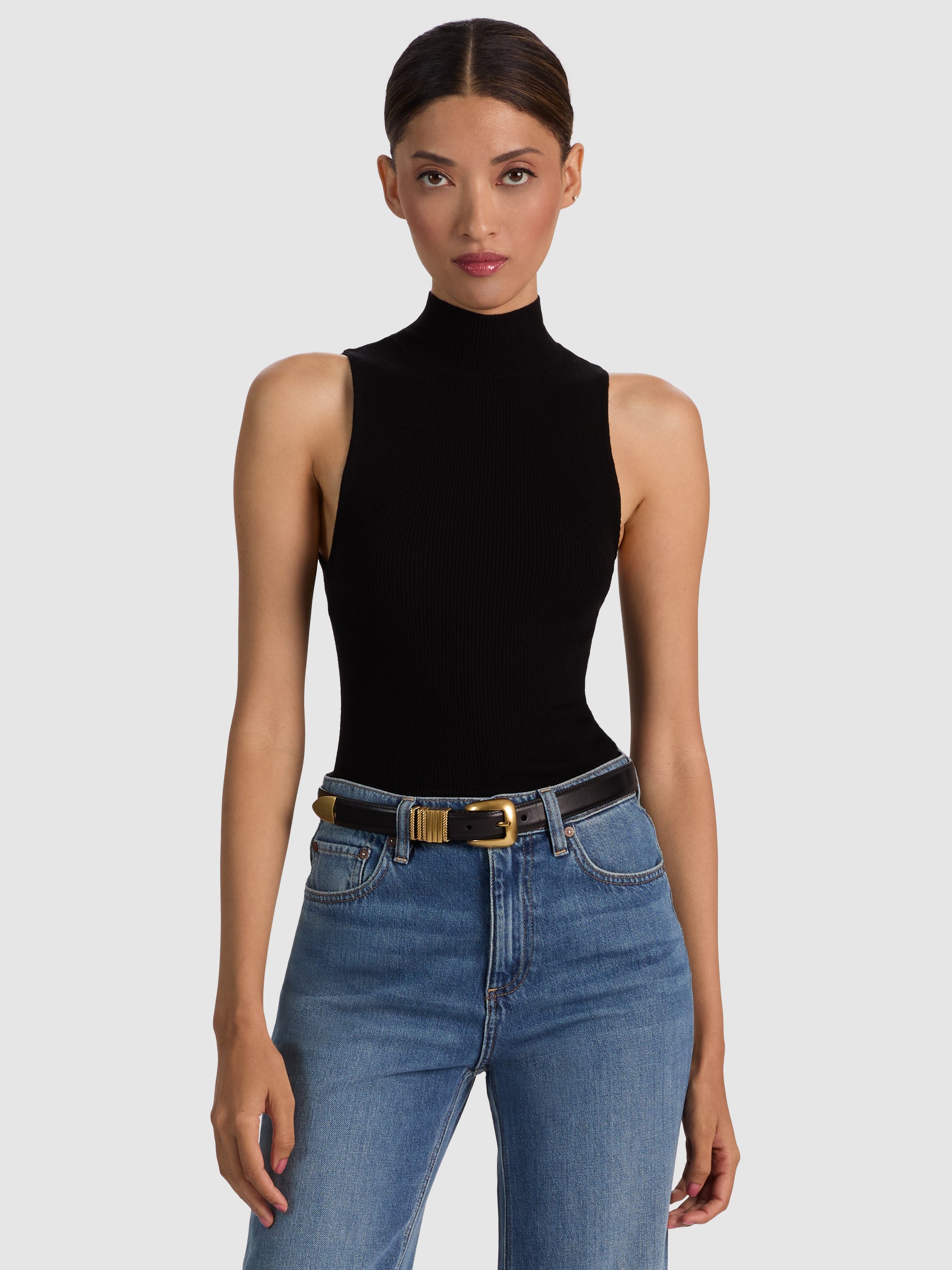 DARCEY WOOL SLEEVELESS TURTLENECK-ALICE + OLIVIA