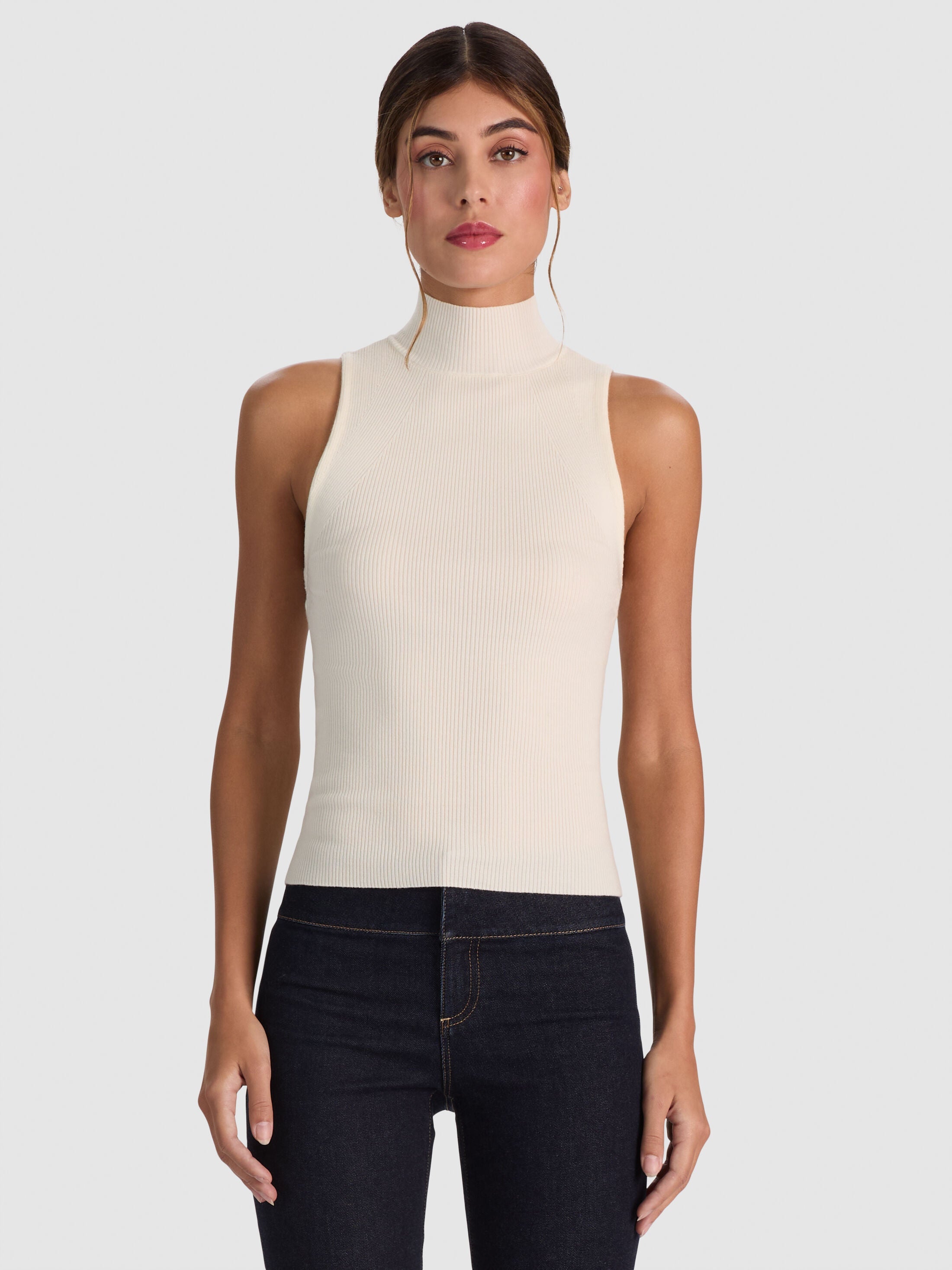 DARCEY WOOL SLEEVELESS TURTLENECK-ALICE + OLIVIA