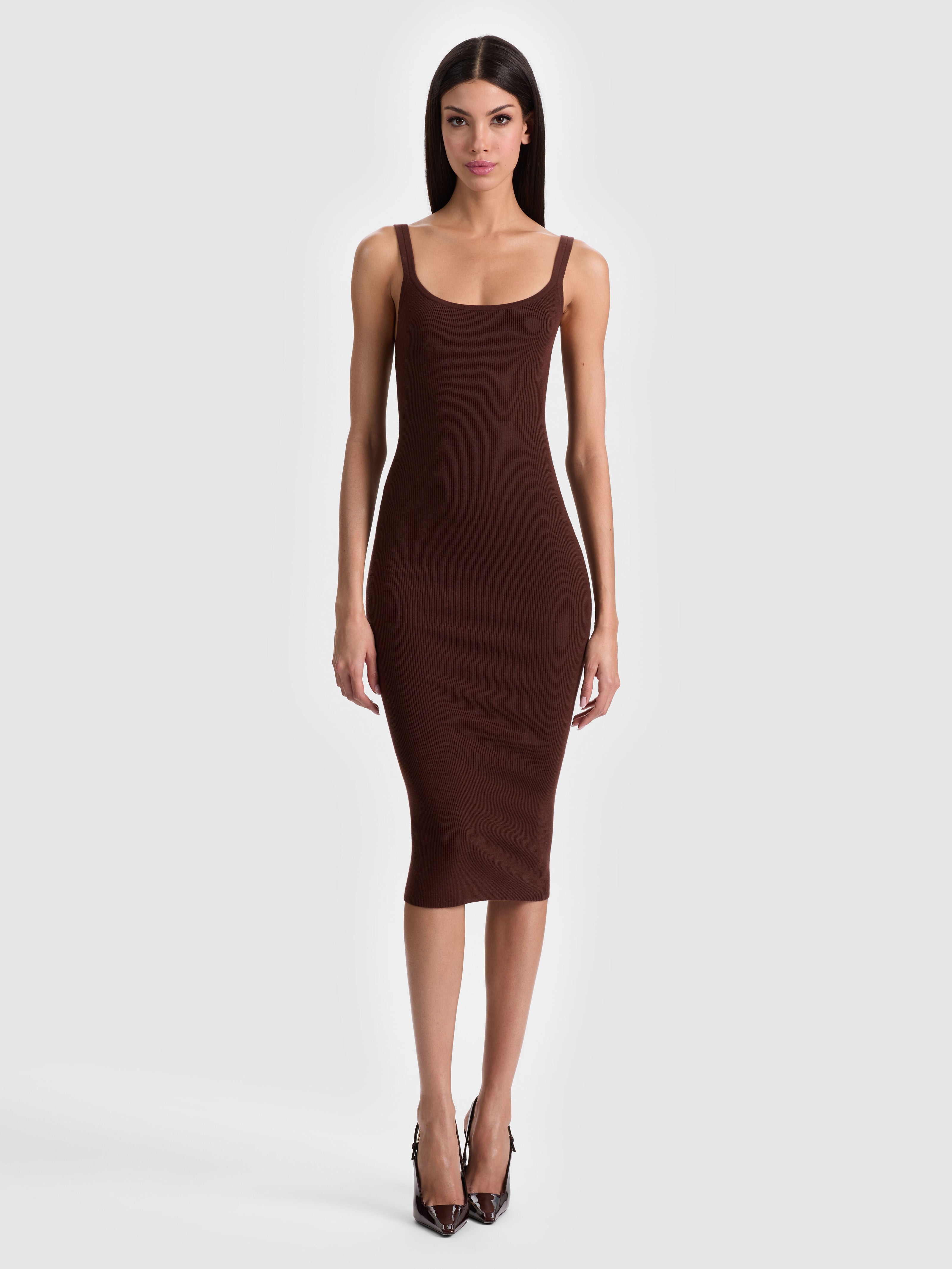 SHANA RIBBED TANK DRESS-ALICE + OLIVIA