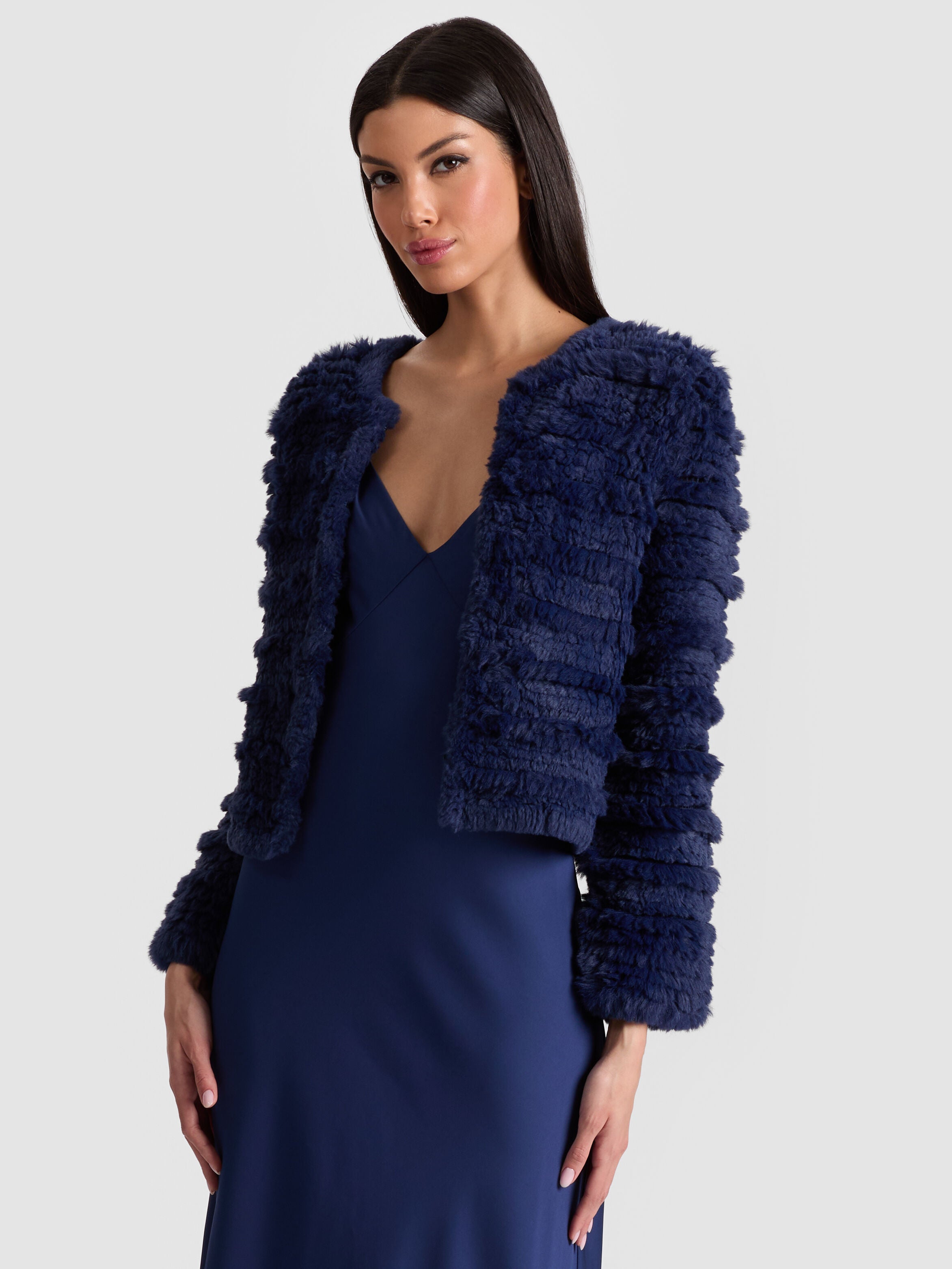 FAWN FAUX FUR JACKET-ALICE + OLIVIA