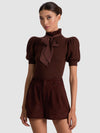 CHASE PUFF SLEEVE SWEATER-ALICE + OLIVIA