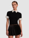 ASTER COLLARED PULLOVER-ALICE + OLIVIA
