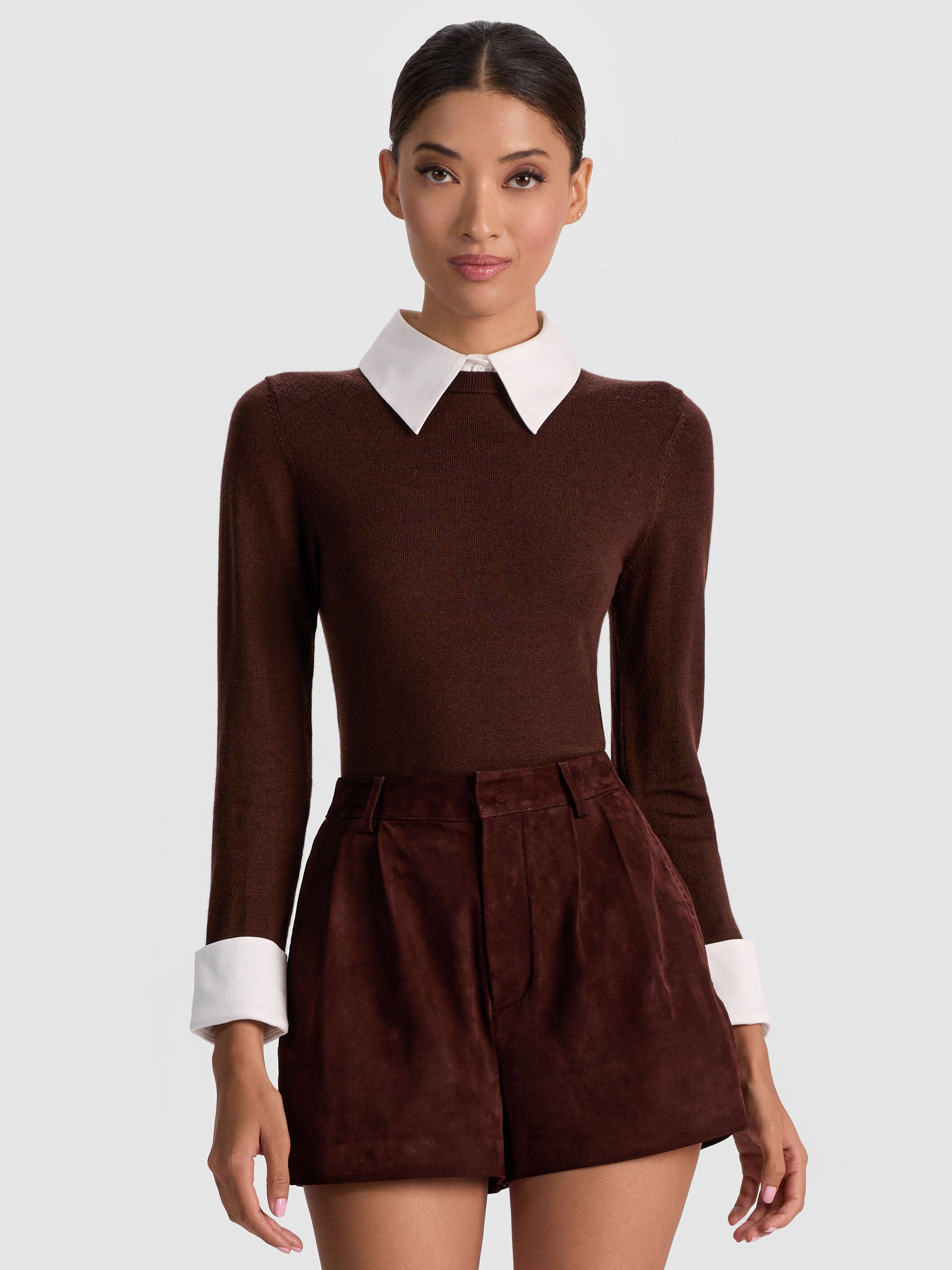 PORLA COLLARED SWEATER-ALICE + OLIVIA