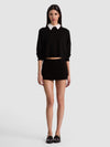 RHETT WOOL PULLOVER WITH DETACHABLE COLLAR-ALICE + OLIVIA