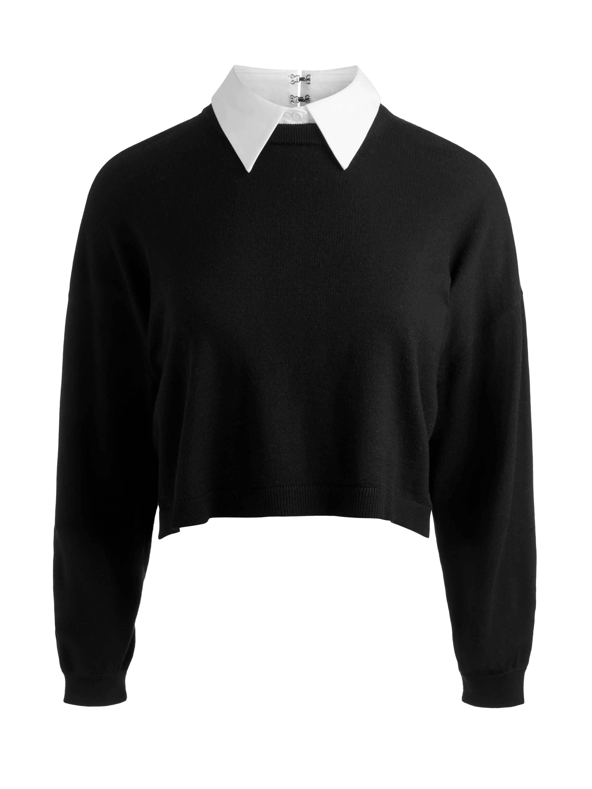 RHETT WOOL PULLOVER WITH DETACHABLE COLLAR-ALICE + OLIVIA