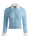 DOLLIE COLLAR AND CUFFS CARDIGAN-ALICE + OLIVIA