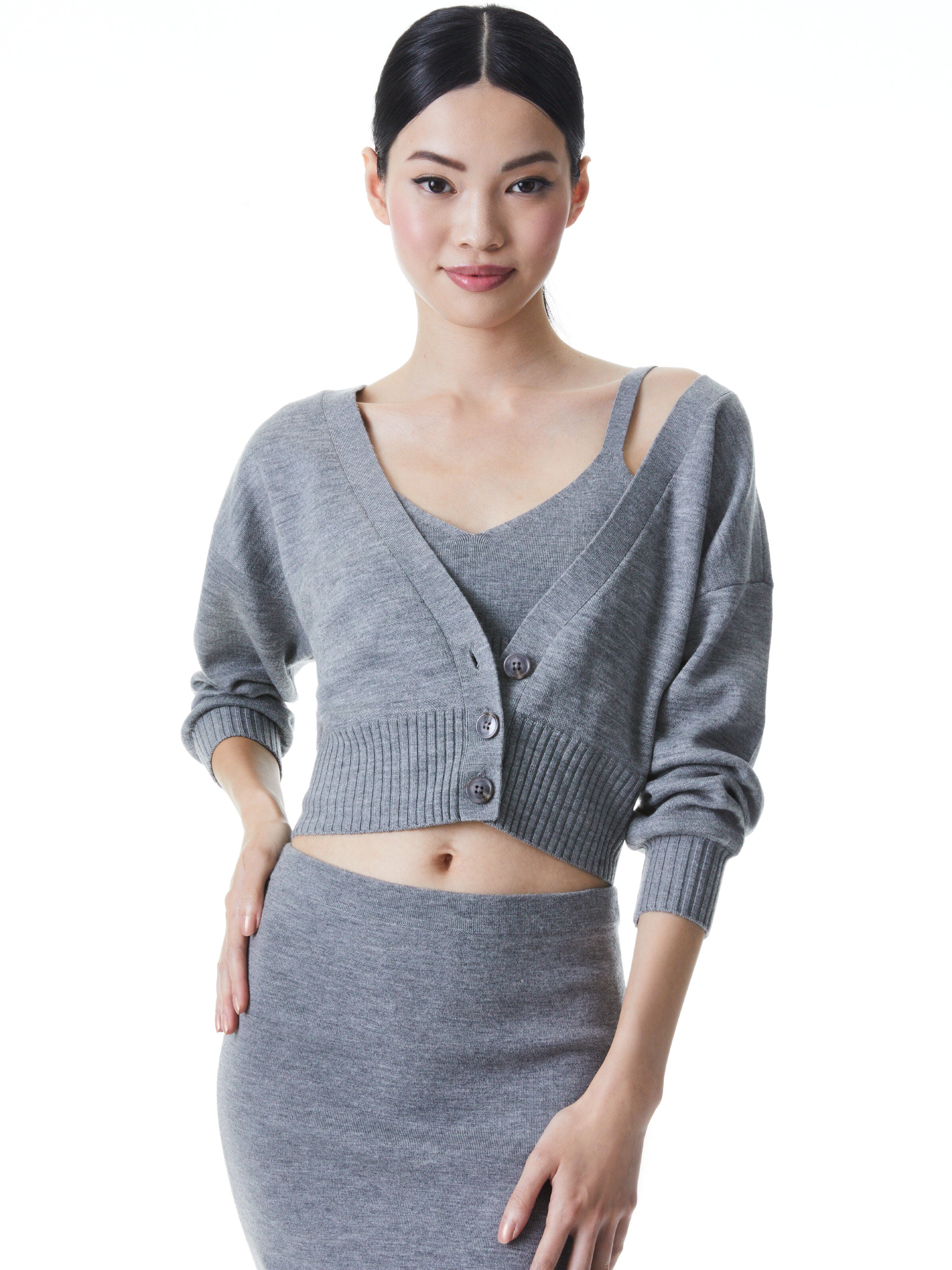 ZELINA DEEP V CARDIGAN-ALICE + OLIVIA
