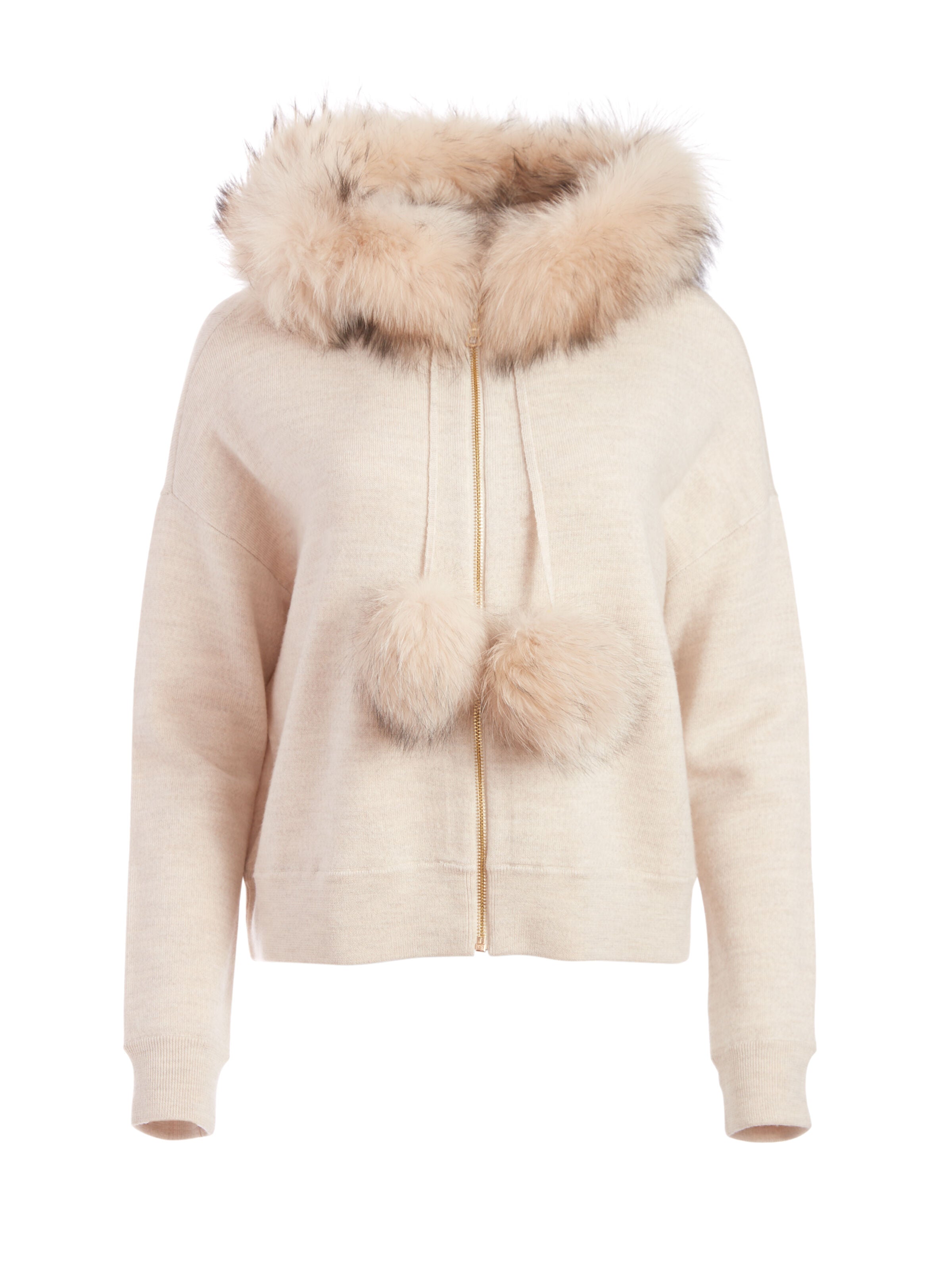 OSCAR FUR TRIM HOODIE-ALICE + OLIVIA