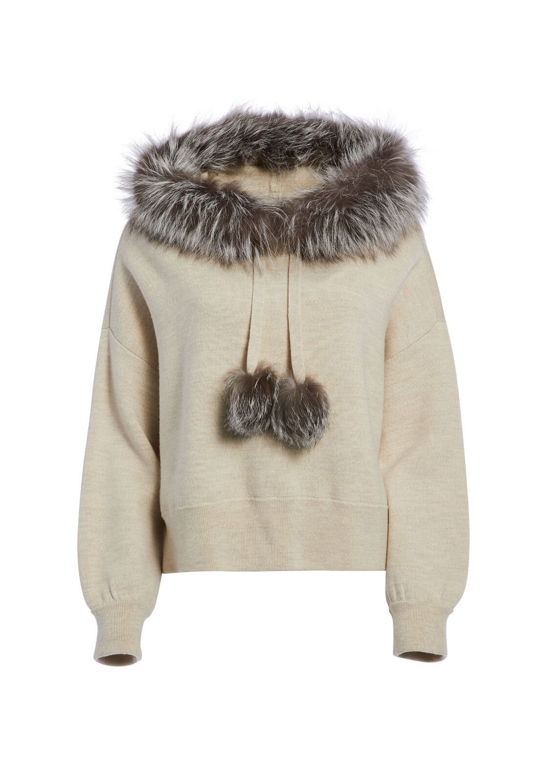 OSCAR FUR TRIM OVERSIZED HOODIE-ALICE + OLIVIA