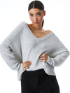 DEV V-NECK OVERSIZED PULLOVER-ALICE + OLIVIA