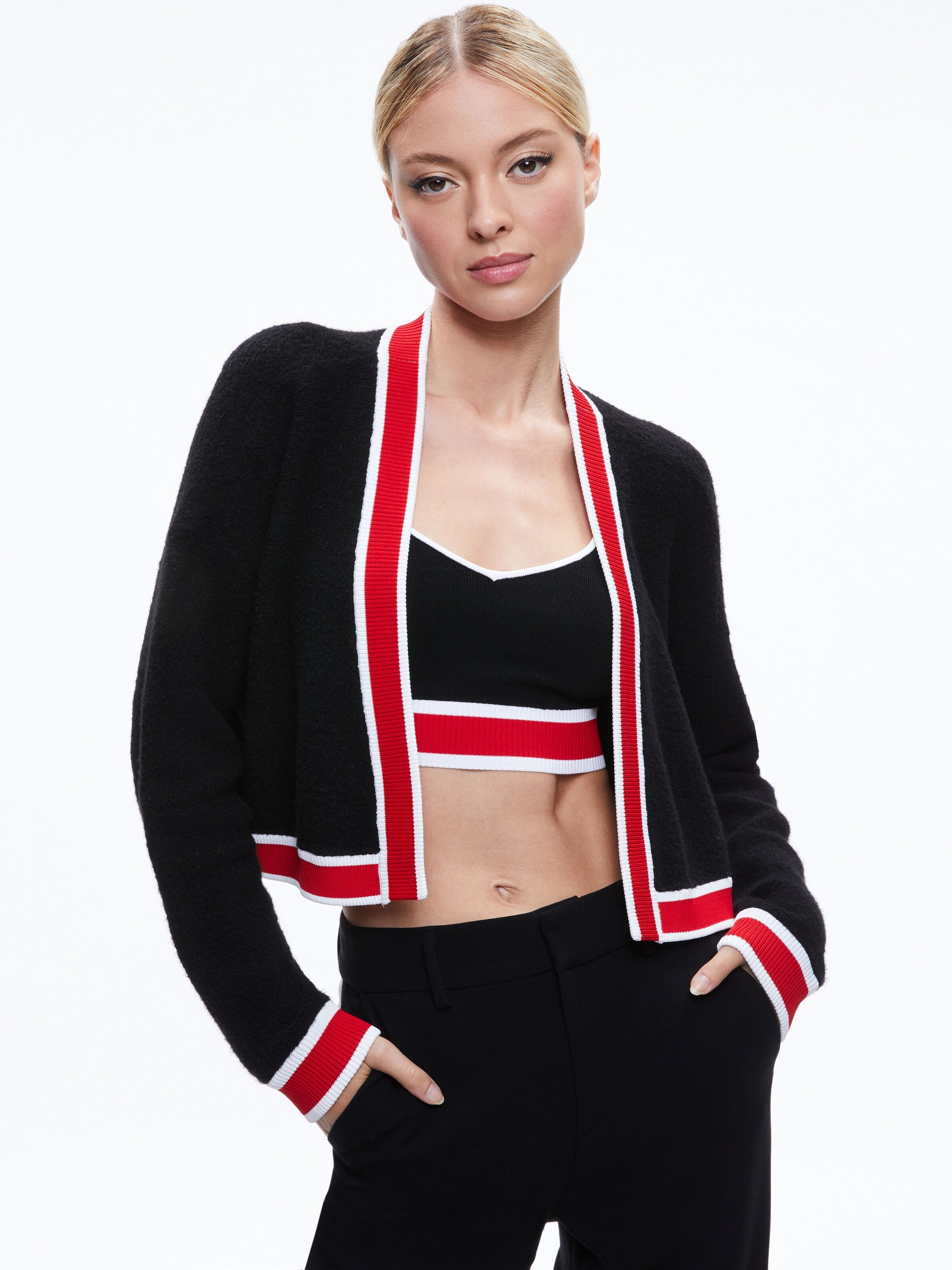 JUANA CROPPED CARDIGAN-ALICE + OLIVIA