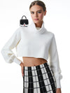 OSWALD TURTLENECK CROPPED PULLOVER-ALICE + OLIVIA