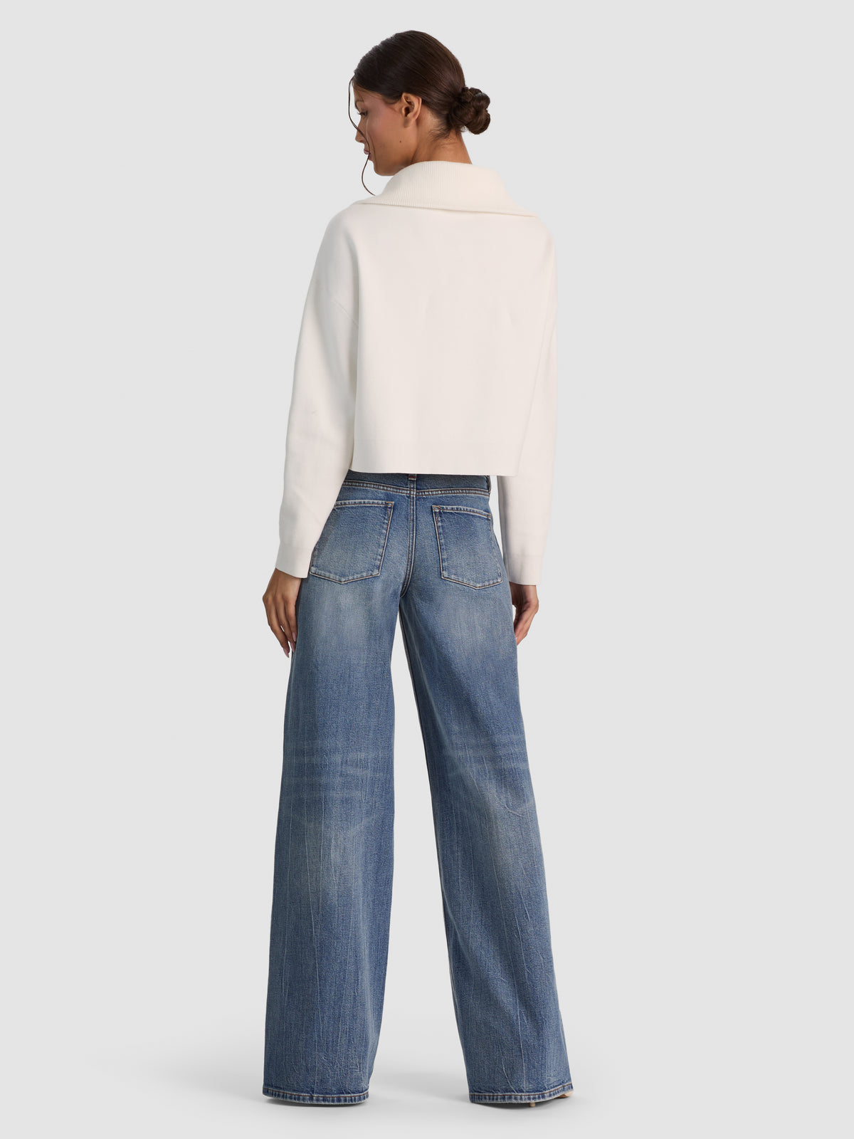 KENT ZIP COLLAR PULLOVER-ALICE + OLIVIA