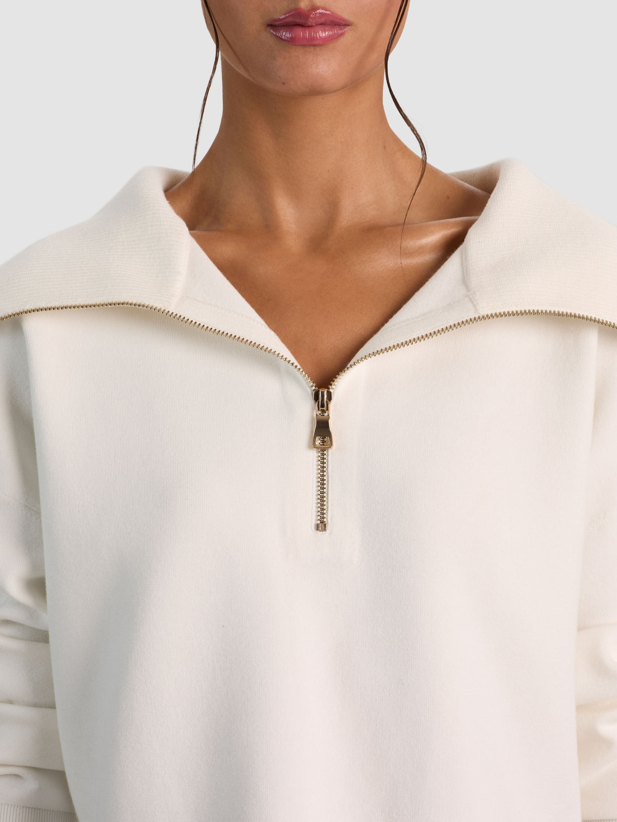 KENT ZIP COLLAR PULLOVER-ALICE + OLIVIA