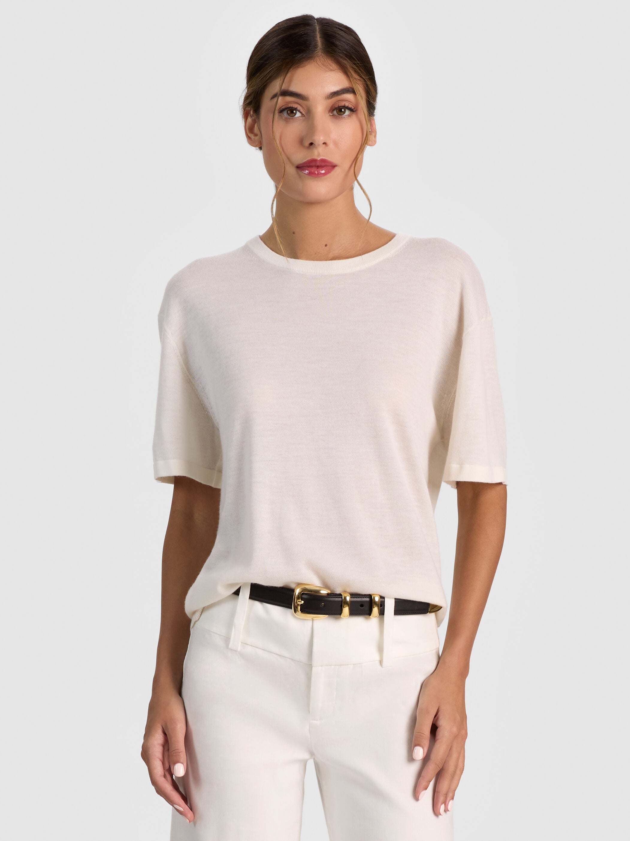 AMELIE CASHMERE KNIT TEE-ALICE + OLIVIA