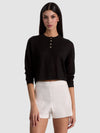 ALAINA CROPPED HENLEY-ALICE + OLIVIA