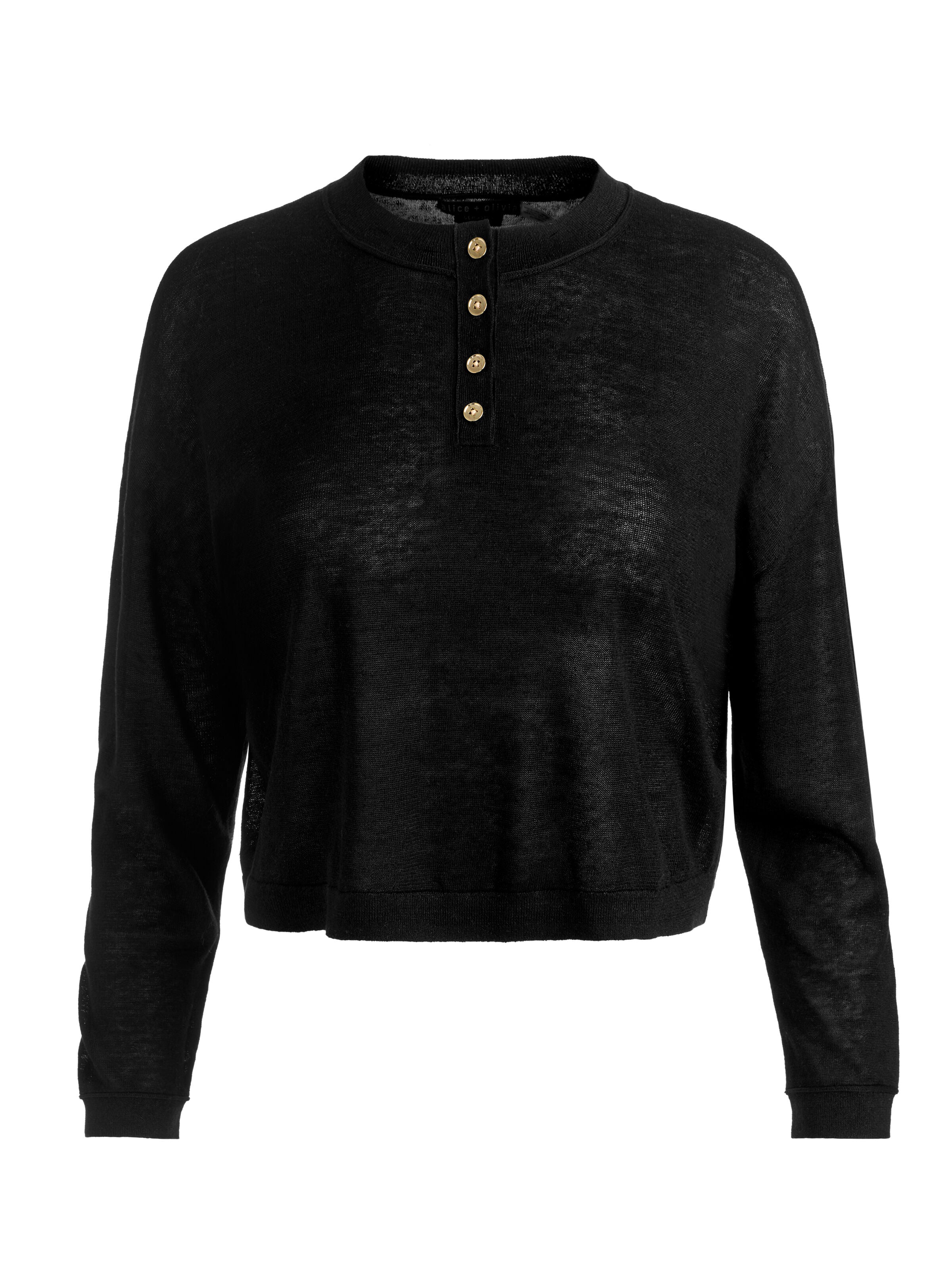 ALAINA CROPPED HENLEY-ALICE + OLIVIA