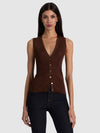 LOLY BUTTON DOWN VEST-ALICE + OLIVIA