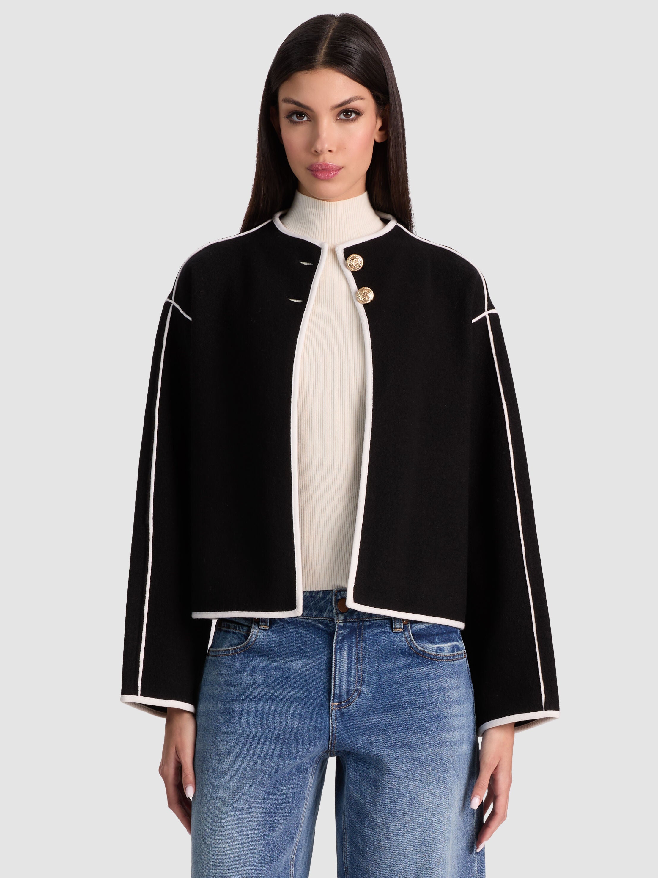 PEARSON SWEATER JACKET-ALICE + OLIVIA