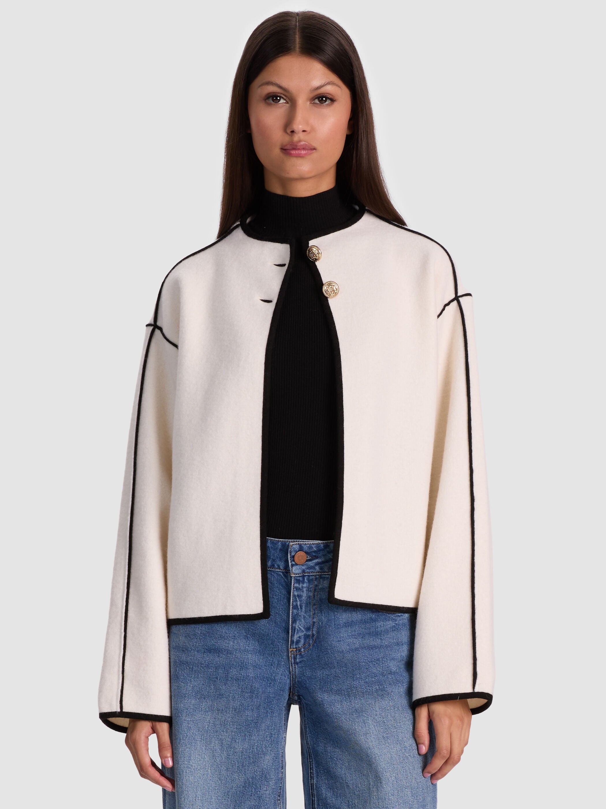 PEARSON SWEATER JACKET-ALICE + OLIVIA