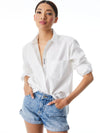 FINELY OVERSIZED BUTTON DOWN SHIRT-ALICE + OLIVIA