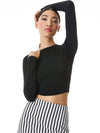 DELAINA CREW NECK CROP TOP-ALICE + OLIVIA