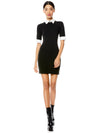 DELORA COLLARED MINI DRESS-ALICE + OLIVIA