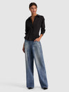 EDIE GATHERED CORSET BUTTON DOWN-ALICE + OLIVIA